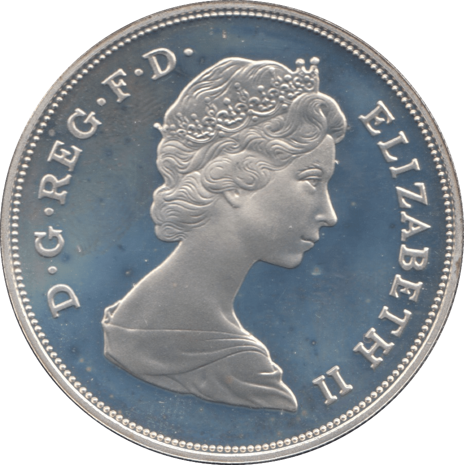 1980 SILVER PROOF FIVE POUNDS UK - SILVER WORLD COINS - Cambridgeshire Coins