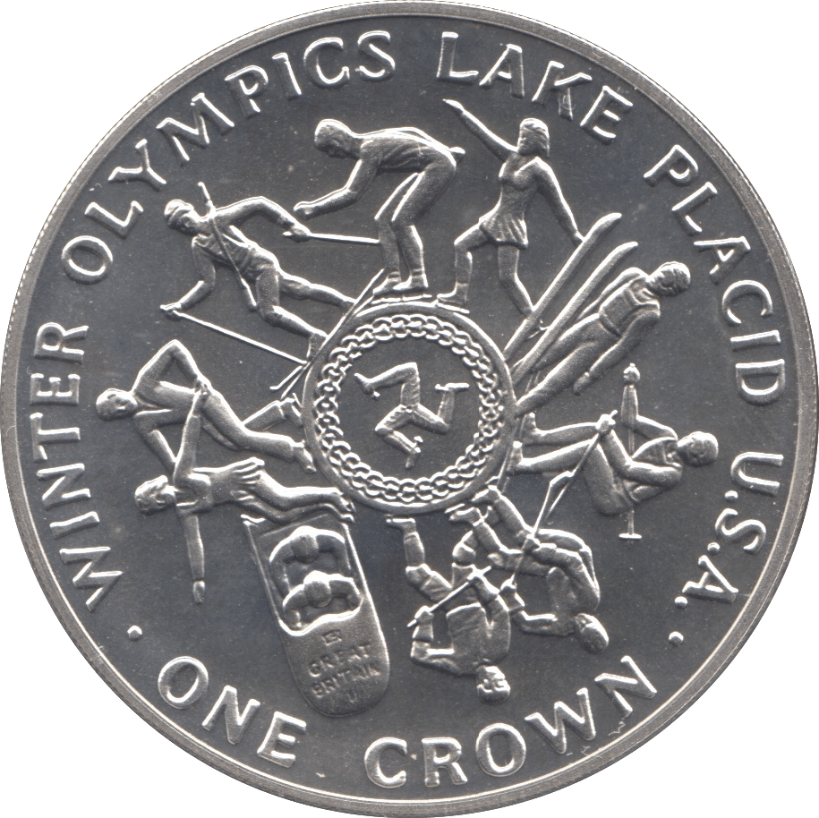1980 SILVER PROOF ONE CROWN ISLE OF MAN - SILVER WORLD COINS - Cambridgeshire Coins