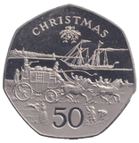 1980 STAGE COACH 50P ISLE OF MAN ( PROOF ) BB - 50P REGIONAL ISSUES - Cambridgeshire Coins