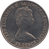 1980 TWENTY FIVE PENCE GUERNSEY F330 - WORLD COINS - Cambridgeshire Coins