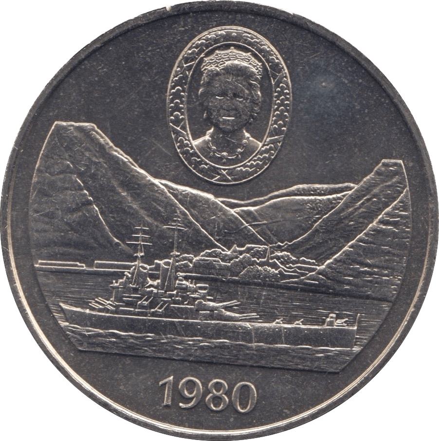 1980 TWENTY FIVE PENCE ST. HELENA - WORLD COINS - Cambridgeshire Coins