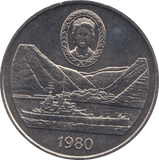 1980 TWENTY FIVE PENCE ST. HELENA - WORLD COINS - Cambridgeshire Coins