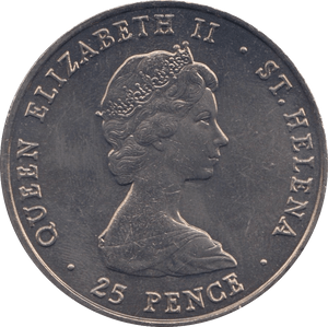 1980 TWENTY FIVE PENCE ST. HELENA - WORLD COINS - Cambridgeshire Coins