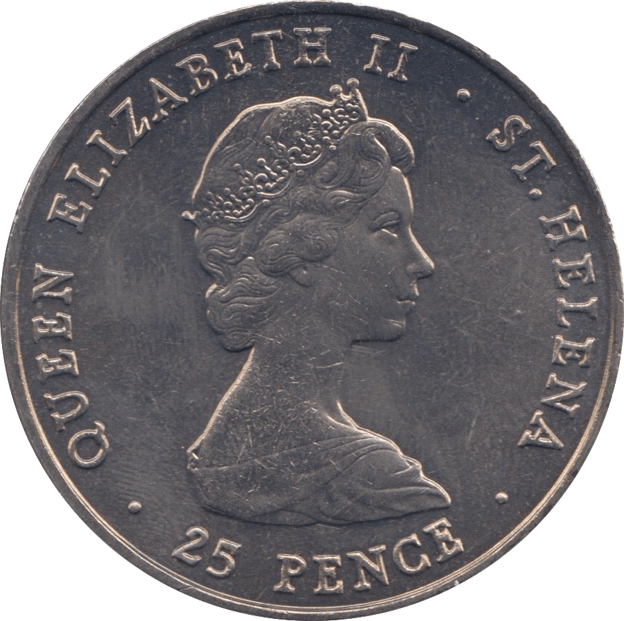 1980 TWENTY FIVE PENCE ST. HELENA - WORLD COINS - Cambridgeshire Coins