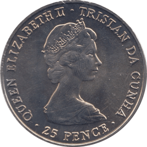 1980 TWENTY FIVE PENCE TRISTAN DA CUNHA - WORLD COINS - Cambridgeshire Coins