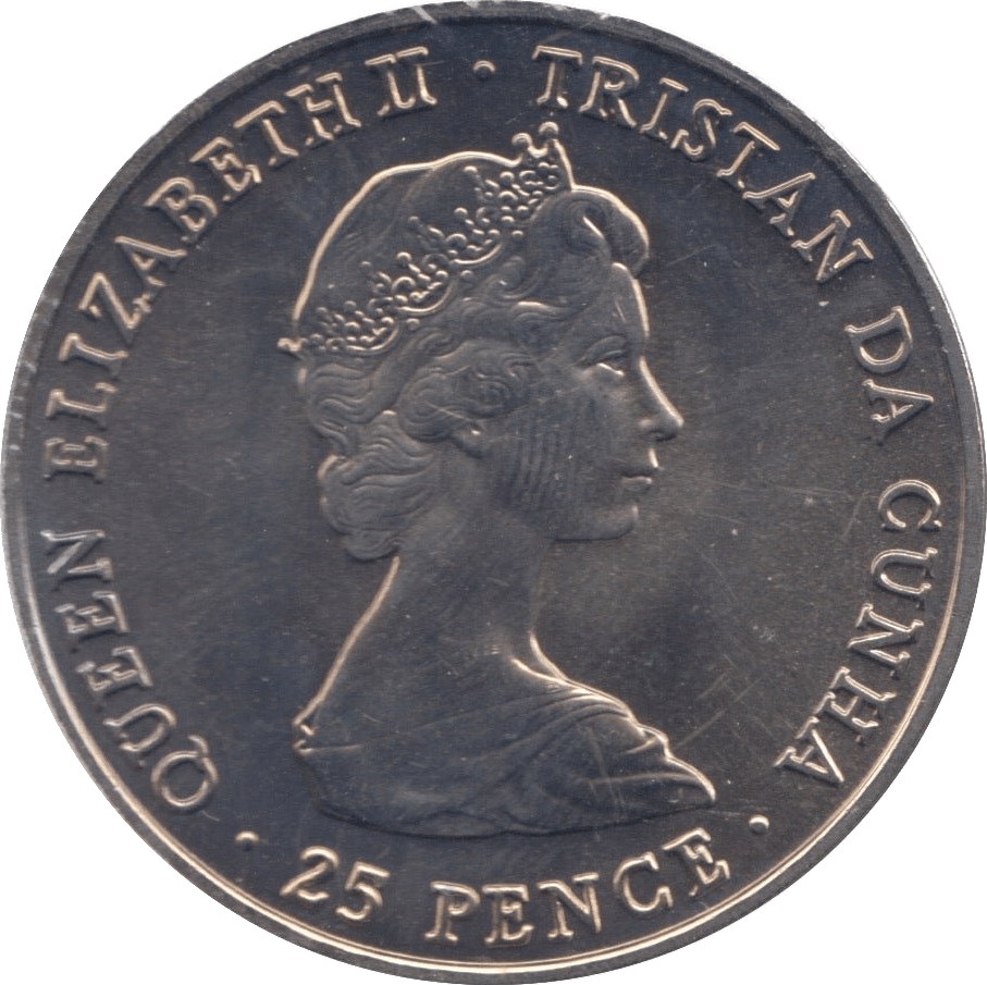 1980 TWENTY FIVE PENCE TRISTAN DA CUNHA - WORLD COINS - Cambridgeshire Coins