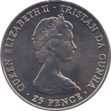 1980 TWENTY FIVE PENCE TRISTAN DA CUNHA - WORLD COINS - Cambridgeshire Coins