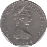 1980 VIKING SHIP 50P ISLE OF MAN - WORLD COINS - Cambridgeshire Coins