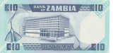 1980 ZAMBIA 10 KWACHA BANKNOTE REF-1728 - WORLD BANKNOTES - Cambridgeshire Coins