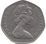 1981 CIRCULATED LARGE 50P BRITANNIA - 50P CIRCULATED - Cambridgeshire Coins