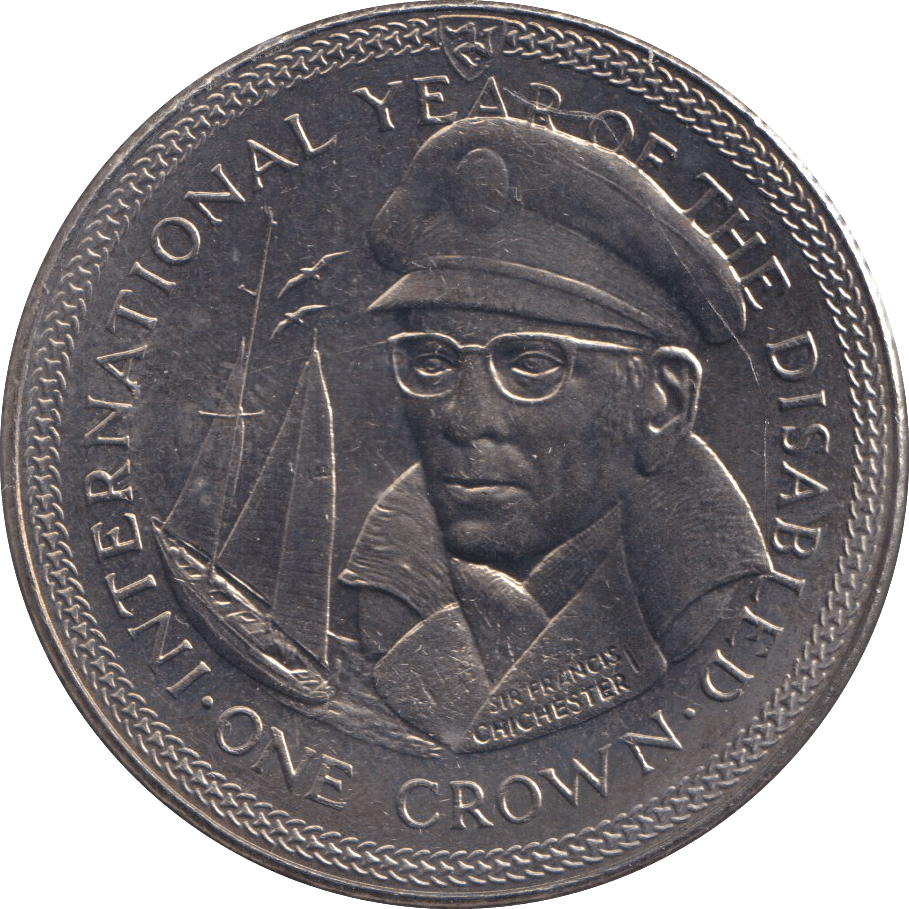 1981 CROWN YEAR OF THE DISABLED - CHICHESTER - WORLD COINS - Cambridgeshire Coins