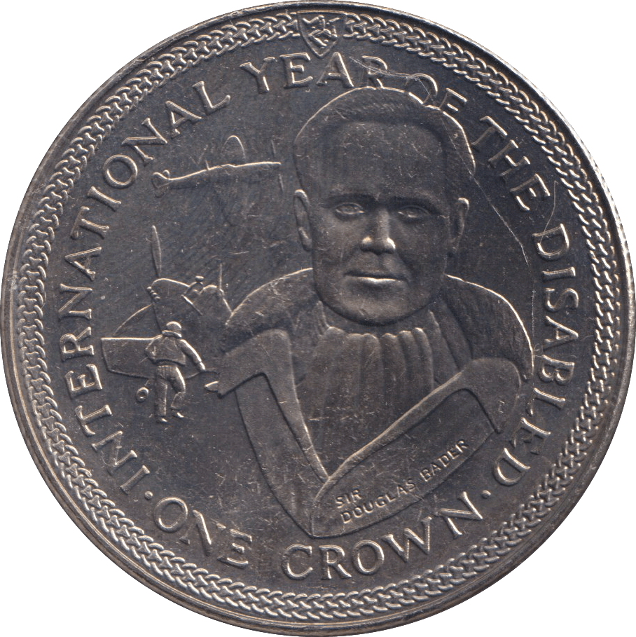 1981 CROWN YEAR OF THE DISABLED - DOUGLAS - WORLD COINS - Cambridgeshire Coins