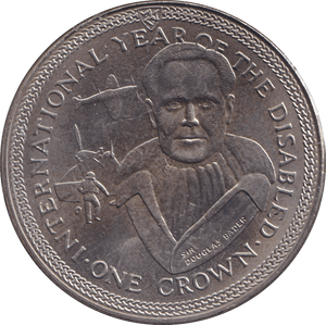 1981 CROWN YEAR OF THE DISABLED - WORLD COINS - Cambridgeshire Coins