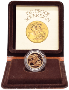 1981 GOLD PROOF SOVEREIGN BOXED - GOLD PROOF SOVEREIGNS - Cambridgeshire Coins