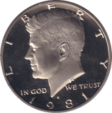1981 HALF DOLLAR USA - WORLD COINS - Cambridgeshire Coins