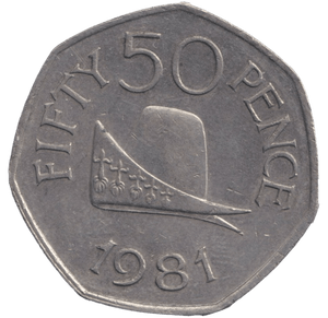 1981 LARGE 50P GUERNSEY - WORLD COINS - Cambridgeshire Coins