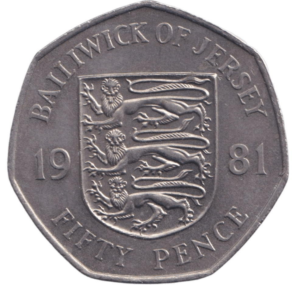 1981 LARGE 50P JERSEY - 50P REGIONAL ISSUE - Cambridgeshire Coins