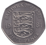 1981 LARGE 50P JERSEY - 50P REGIONAL ISSUE - Cambridgeshire Coins