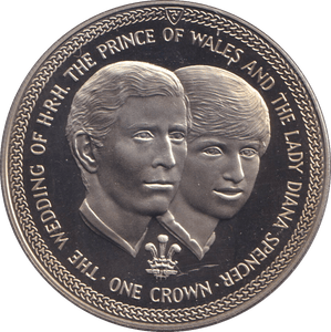 1981 ONE CROWN ISLE OF MAN - WORLD COINS - Cambridgeshire Coins