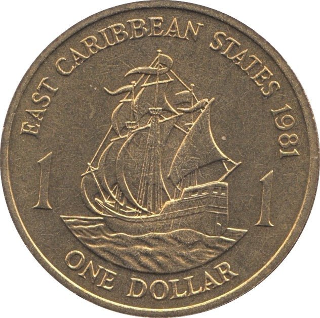 1981 ONE DOLLAR CARIBBEAN STATE - WORLD COINS - Cambridgeshire Coins