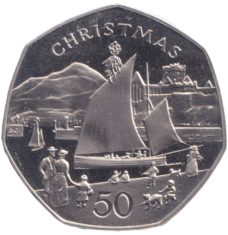 1981 PEEL FISHING BOAT 50P ISLE OF MAN ( PROOF ) BC - 50P REGIONAL ISSUES - Cambridgeshire Coins