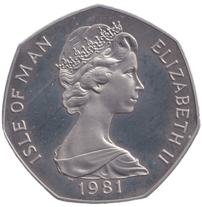 1981 PEEL FISHING BOAT 50P ISLE OF MAN ( PROOF ) BC - 50P REGIONAL ISSUES - Cambridgeshire Coins