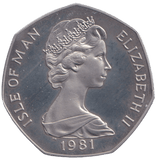 1981 PEEL FISHING BOAT 50P ISLE OF MAN ( PROOF ) BC - 50P REGIONAL ISSUES - Cambridgeshire Coins