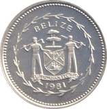 1981 PROOF TEN CENTS BELIZE - WORLD COINS - Cambridgeshire Coins
