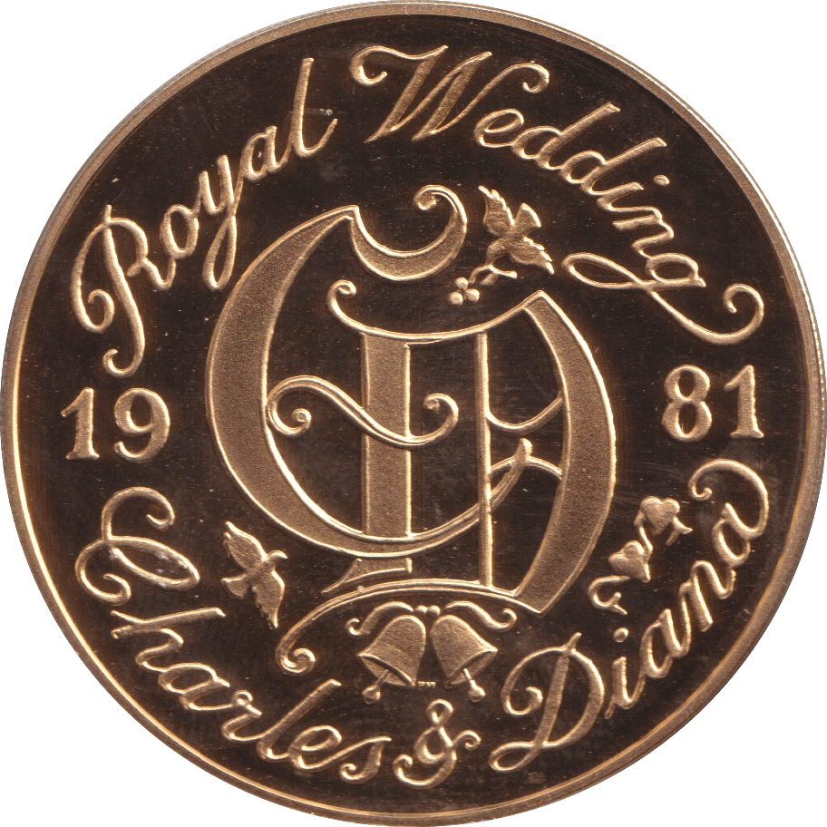 1981 ROYAL WEDDING PRINCE OF WALES LADY DIANA SPENCER MEDALLION - MEDALS & MEDALLIONS - Cambridgeshire Coins