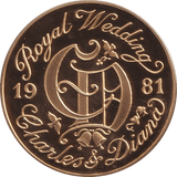 1981 ROYAL WEDDING PRINCE OF WALES LADY DIANA SPENCER MEDALLION - MEDALS & MEDALLIONS - Cambridgeshire Coins