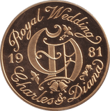 1981 ROYAL WEDDING PRINCE OF WALES MEDALLION - MEDALS & MEDALLIONS - Cambridgeshire Coins
