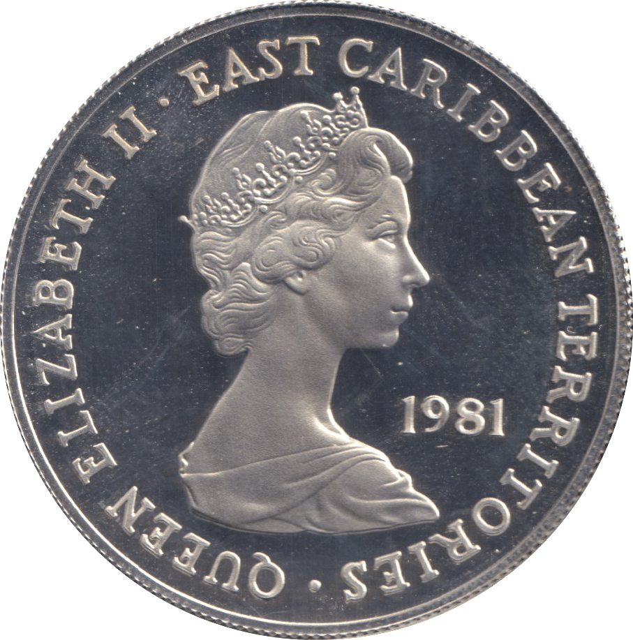 1981 SILVER PROOF 10 DOLLARS ROYAL WEDDING EAST CARIBBEAN TERRITORIES - SILVER WORLD COINS - Cambridgeshire Coins