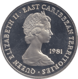 1981 SILVER PROOF 10 DOLLARS ROYAL WEDDING EAST CARIBBEAN TERRITORIES - SILVER WORLD COINS - Cambridgeshire Coins