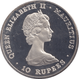 1981 SILVER PROOF 10 RUPEES MAURITIUS - SILVER WORLD COINS - Cambridgeshire Coins