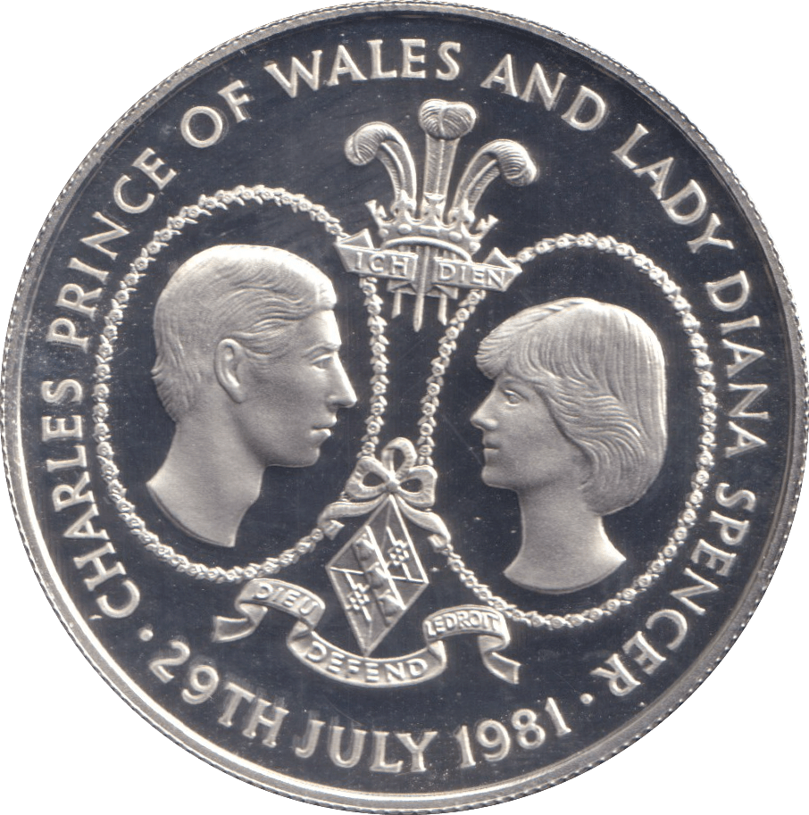 1981 SILVER PROOF 25 PENCE ASCENSION ISLAND WALES - SILVER WORLD COINS - Cambridgeshire Coins