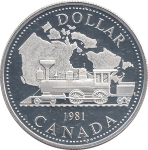 1981 SILVER PROOF CANADA DOLLAR - SILVER WORLD COINS - Cambridgeshire Coins