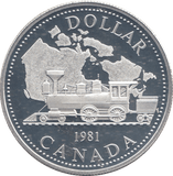 1981 SILVER PROOF CANADA DOLLAR - SILVER WORLD COINS - Cambridgeshire Coins