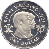 1981 SILVER PROOF ONE POUND BERMUDA - SILVER WORLD COINS - Cambridgeshire Coins