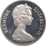 1981 SILVER PROOF ONE POUND BERMUDA - SILVER WORLD COINS - Cambridgeshire Coins