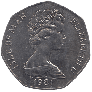 1981 TT FIFTY PENCE ISLE OF MAN ( LARGE ) - WORLD COINS - Cambridgeshire Coins