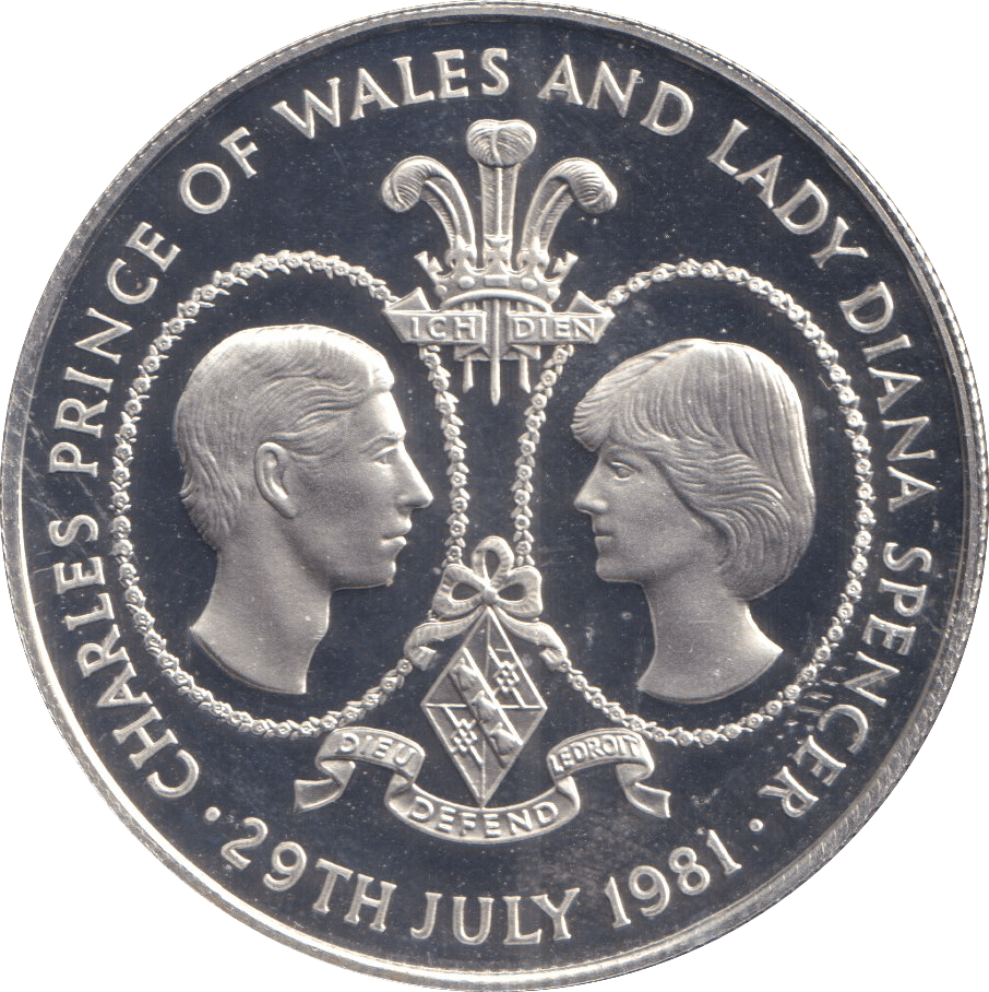 1981 TWENTY FIVE PENCE TRISTAN DA CUNHA WEDDING OF PRINCE CHARLES AND LADY DIANA - SILVER WORLD COINS - Cambridgeshire Coins
