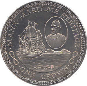 1982 1 CROWN MANX MARITIME HERITAGE ( BU ) - WORLD COINS - Cambridgeshire Coins