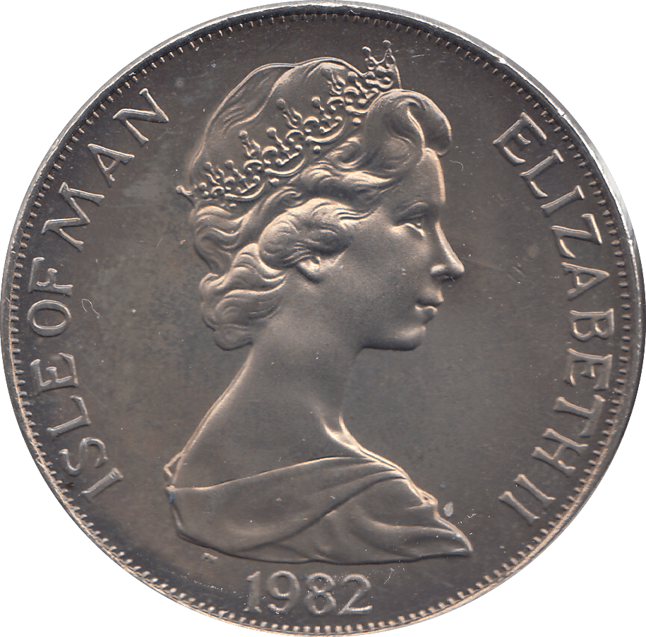 1982 1 CROWN MANX MARITIME HERITAGE ( BU ) - WORLD COINS - Cambridgeshire Coins