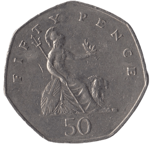 1982 CIRCULATED 50P BRITANNIA - 50P CIRCULATED - Cambridgeshire Coins