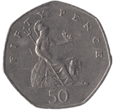 1982 CIRCULATED 50P BRITANNIA - 50P CIRCULATED - Cambridgeshire Coins