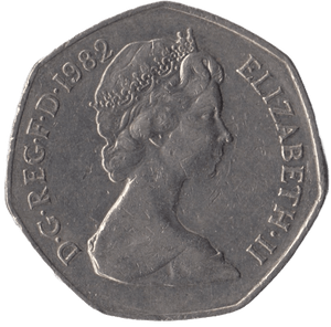 1982 CIRCULATED 50P BRITANNIA - 50P CIRCULATED - Cambridgeshire Coins