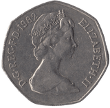 1982 CIRCULATED 50P BRITANNIA - 50P CIRCULATED - Cambridgeshire Coins