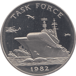 1982 FALKLAND ISLANDS TASK FORCE COMMEMORATIVE COIN ( BU ) - Cambridgeshire Coins