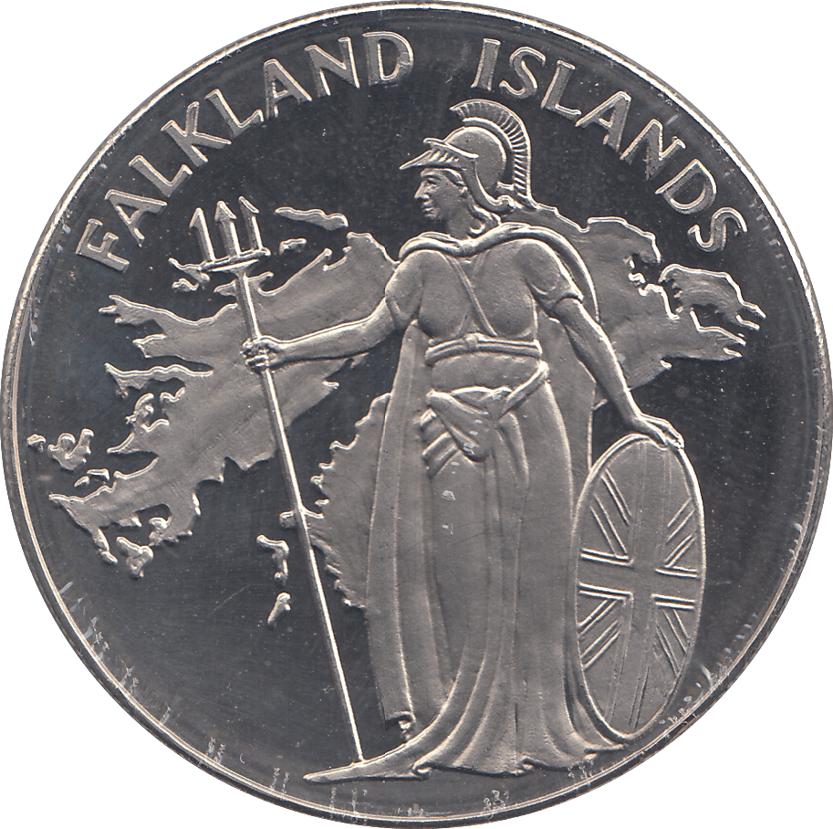1982 FALKLAND ISLANDS TASK FORCE COMMEMORATIVE COIN ( BU ) - Cambridgeshire Coins