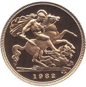 1982 GOLD HALF SOVEREIGN ( PROOF ) - HALF SOVEREIGN - Cambridgeshire Coins